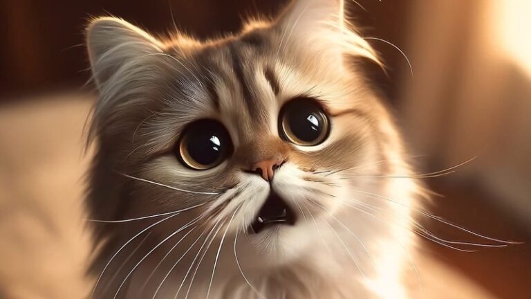 目を丸くして気持ちを表現する猫（愛猫の感情理解をテーマにしたイメージ）