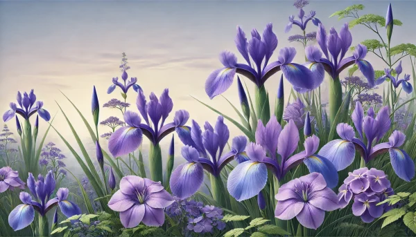 アイリス（アヤメ）の花。猫が口にすると、よだれや嘔吐などの症状を引き起こす可能性がある植物